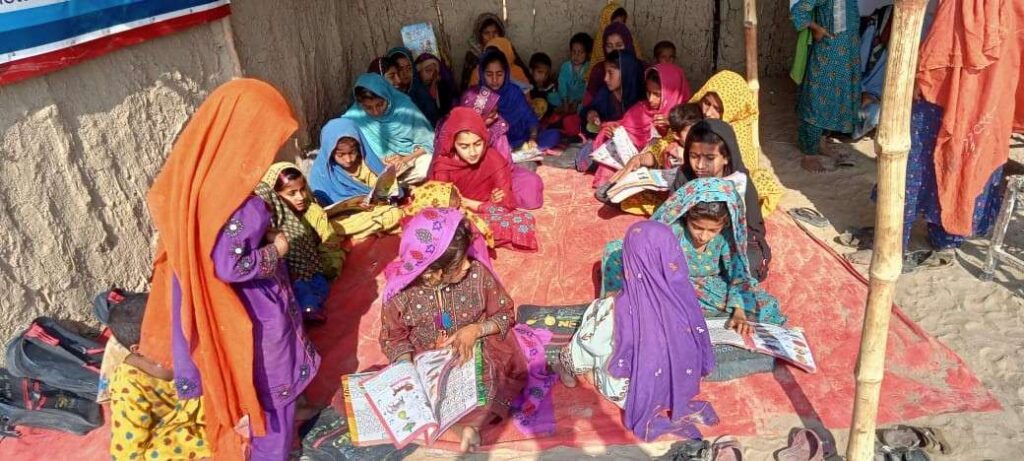 Extremely poor kids who remained out of school are now in an Eshaat Foundation School.
