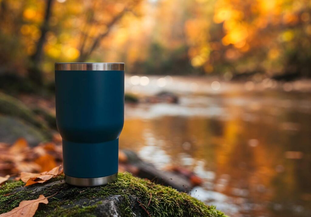Insulated travel mug for Eid gift.