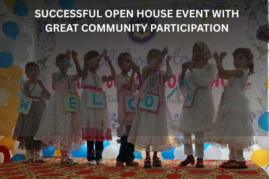 Children performing in open house event.